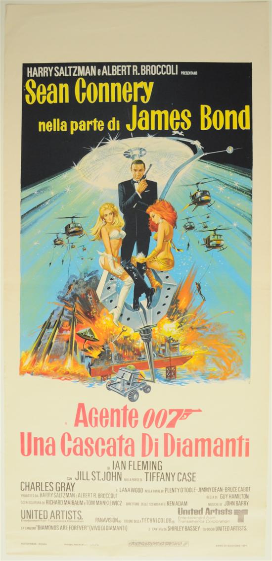 Appraisal: Various movie posters Seven Italian James Bond Photobusta posters flat