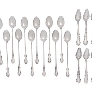 Appraisal: A Set of Twelve American Silver Iced Tea Spoons and