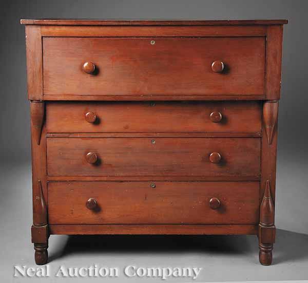 Appraisal: An Interesting American Cherrywood Chest of Drawers c Southern Piedmont