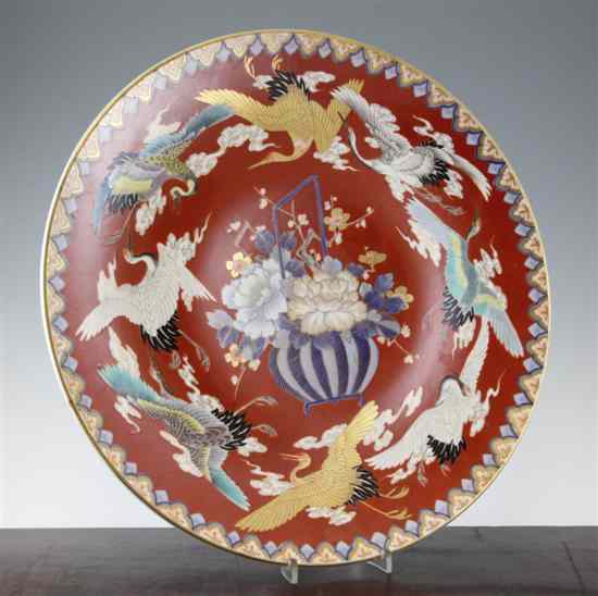 Appraisal: A Japanese Imari charger by Fukugawa Meiji period decorated with