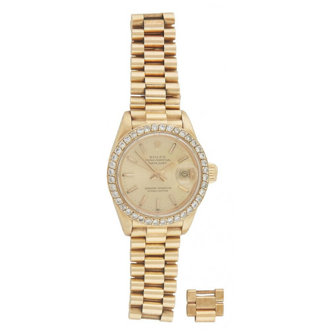 Appraisal: Women's K Yellow Gold Oyster Perpetual Date Just Chronometer Wrist