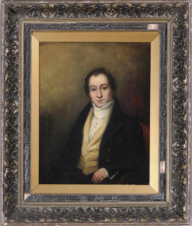 Appraisal: EUROPEAN SCHOOL PORTRAIT OF A GENTLEMAN Oil on canvas unsigned