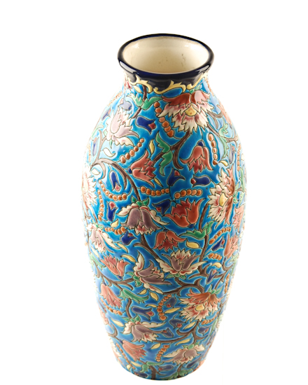 Appraisal: A Longwy Vase having an allover design of multicolor enameled