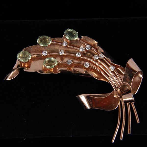 Appraisal: Coro Craft Corocraft Sterling Vermeil floral spray pin brooch with