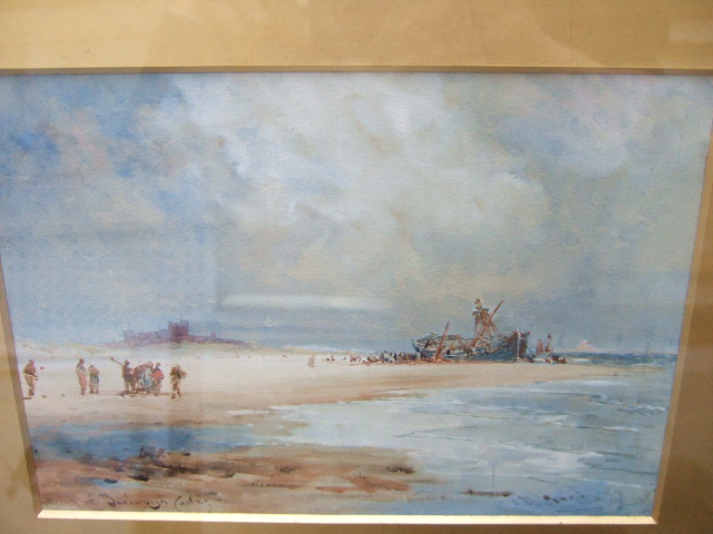 Appraisal: Follower of Thomas Bush Hardy Wreck off Bamborough Castle watercolour