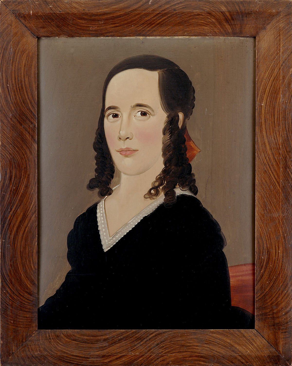 Appraisal: PRIOR-HAMBLIN SCHOOL PORTRAIT OF A YOUNG DARK- HAIRED WOMAN WITH