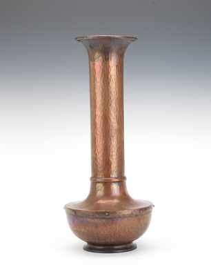 Appraisal: A Roycroft American Beauty Vase Hammered copper vase with bowl