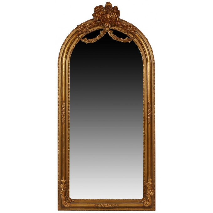 Appraisal: Louis XVI Style Gilt Composition Overmantel Mirror th st c