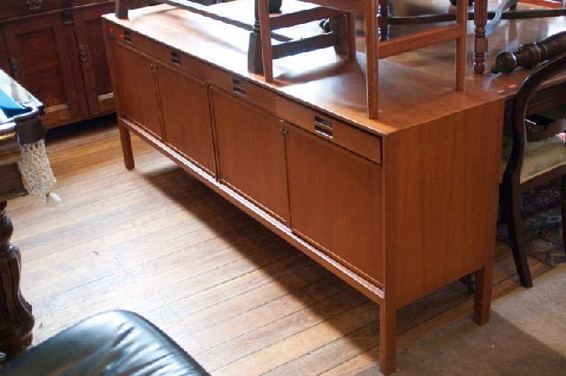 Appraisal: SWEDISH TEAK FOUR DOOR SIDEBOARD