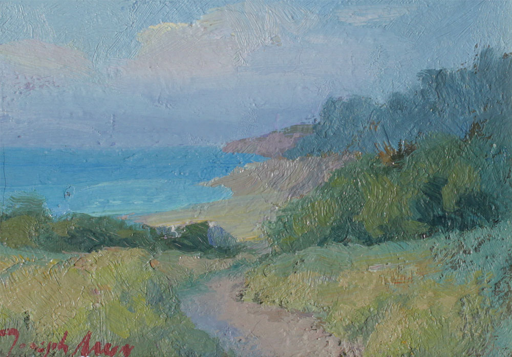 Appraisal: ARENO Joseph American - California Coastal Scene Oil Wood ''