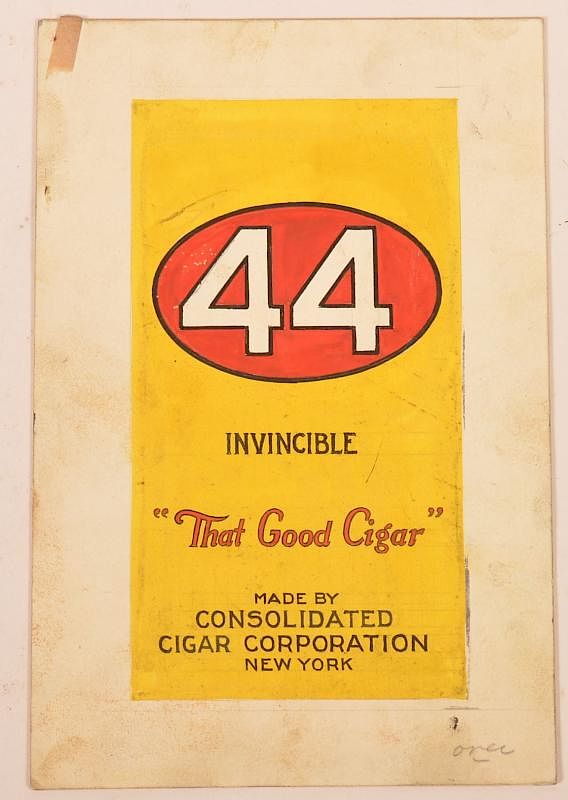 Appraisal: Extremely rare Invincible Cigar Original Body Artwork Extremely rare Invincible