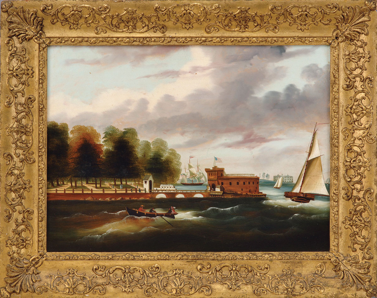 Appraisal: THOMAS CHAMBERS AMERICAN - FANCIFUL VIEW OF NEW YORK HARBOR