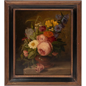 Appraisal: Continental School First Half th Century Still Life with Flowers