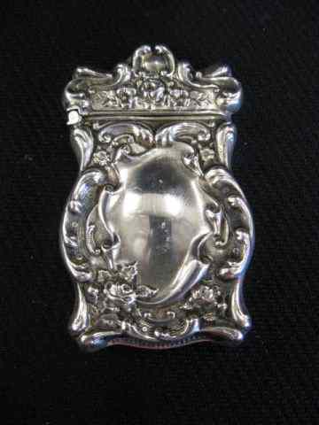 Appraisal: Victorian Sterling Silver Match Safe rococo design '' x ''