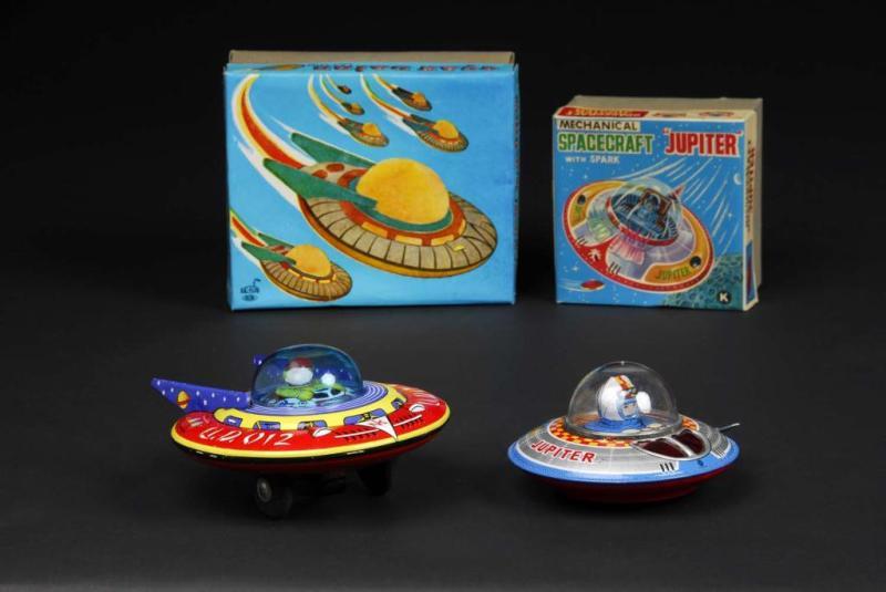 Appraisal: Lot of Flying Saucer Toys Description Japanese and Turkish Both