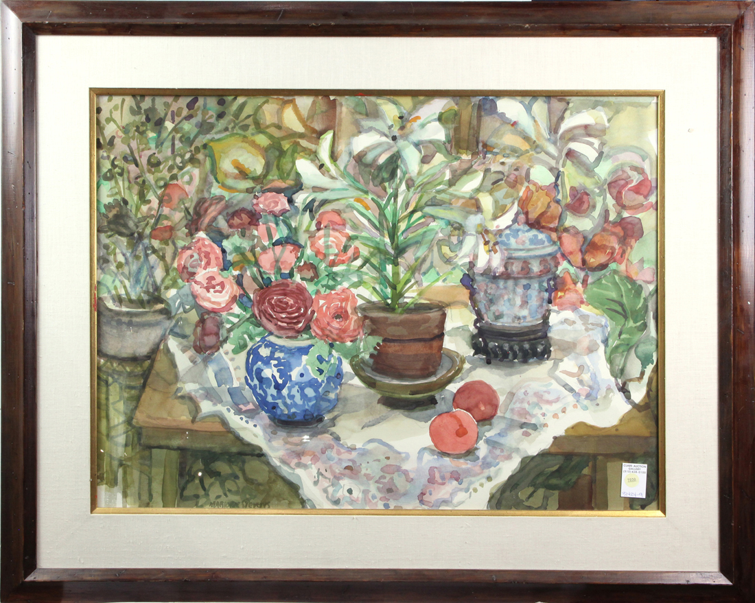 Appraisal: PAINTING MARJORIE STEVENS Marjorie Stevens American - Still Life with