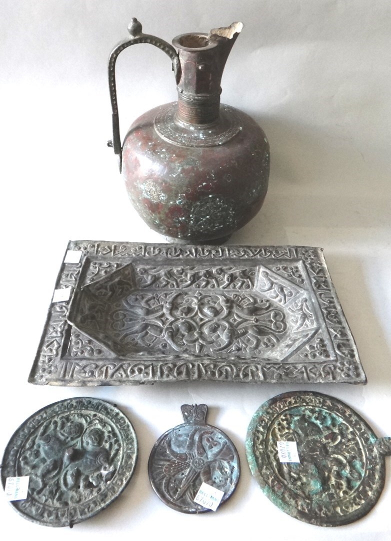 Appraisal: A group of Khorasan bronzes Eastern Iran th century including