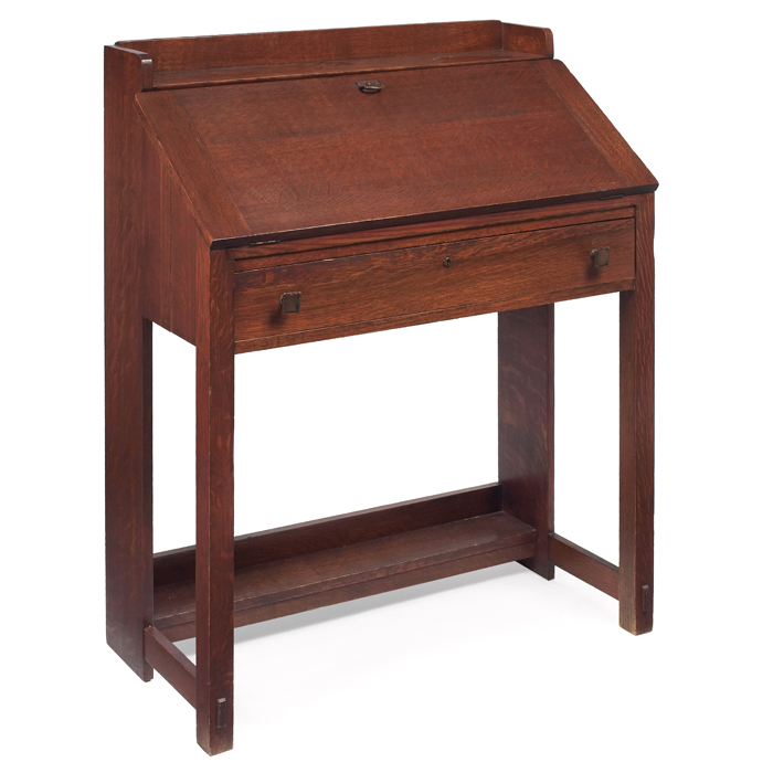 Appraisal: Limbert desk drop-front form with a single drawer original finish