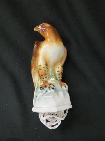 Appraisal: German Porcelain Figural Lamp of a Hawk excellent