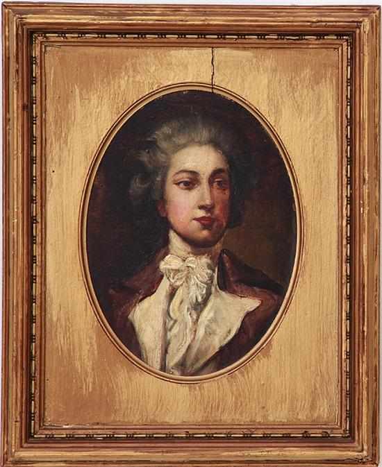 Appraisal: British school early th century PORTRAIT OF GENTLEMAN oil on