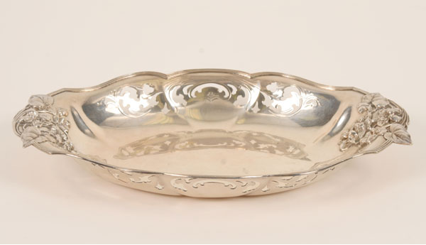 Appraisal: Tiffany Co sterling silver bowl with pierced sides and applied