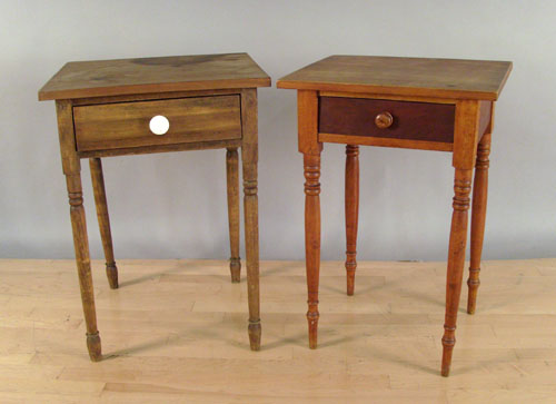 Appraisal: Two Sheraton walnut -drawer stands th c h w and