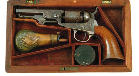 Appraisal: RARE CASED CIVIL WAR INSCRIBED COLT POCKET REVOLVER Cal SN