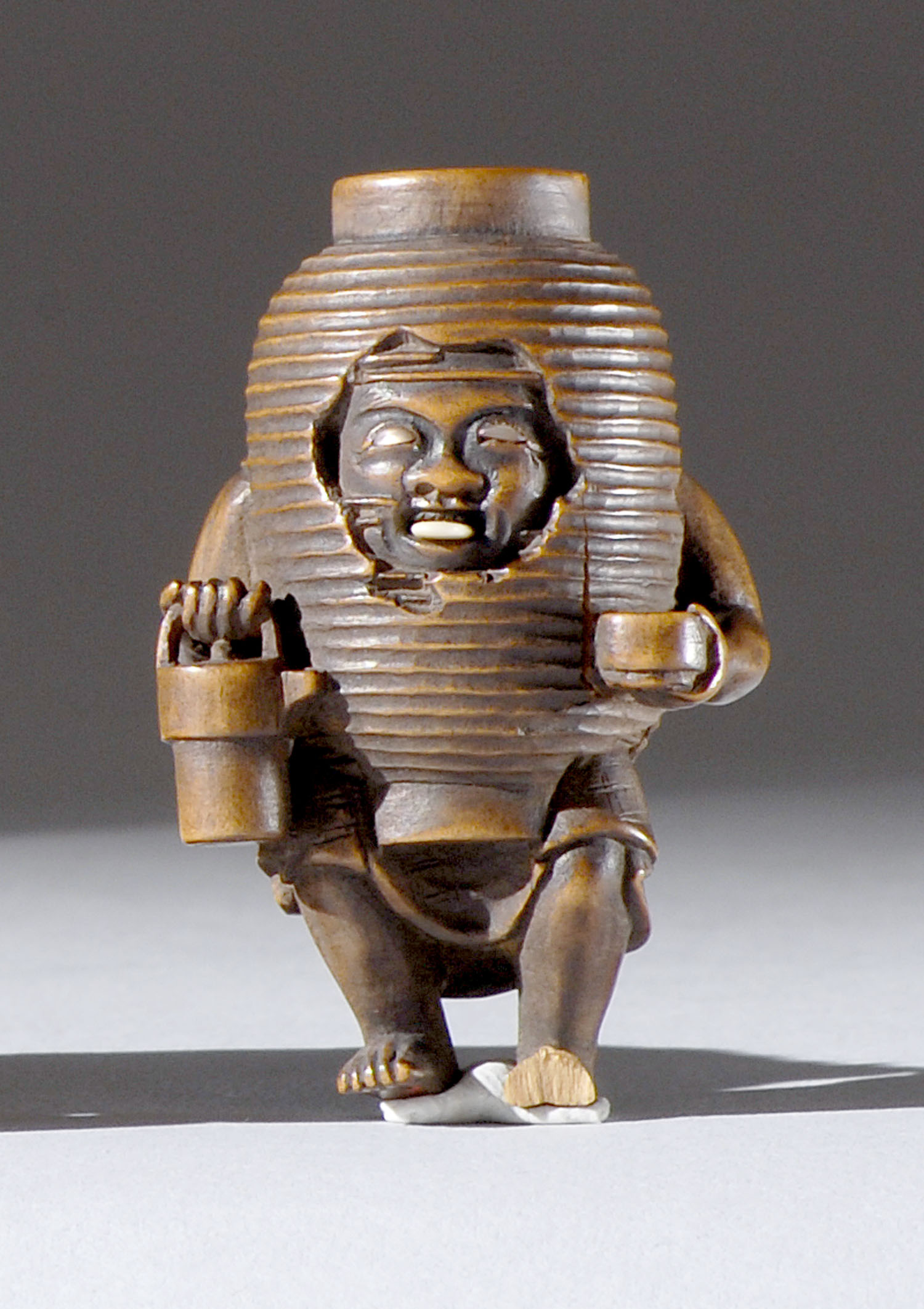 Appraisal: WOOD NETSUKE Mid- th CenturyBy Ikkyu In the form of