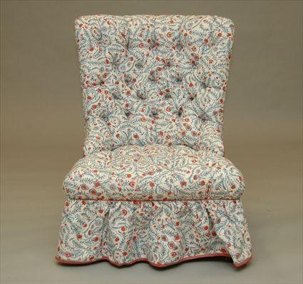 Appraisal: Upholstered Slipper Chair