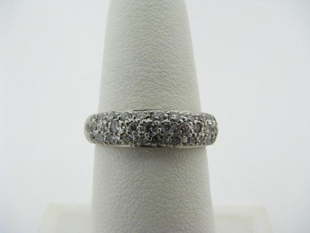 Appraisal: K White gold ring with approximately ct pave diamonds