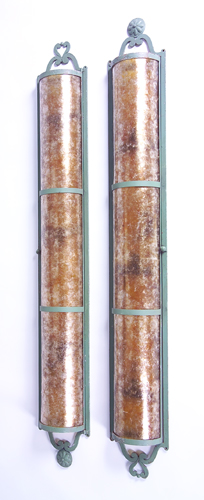 Appraisal: FRENCH ART DECO Pair of fine and unusual vertical wall