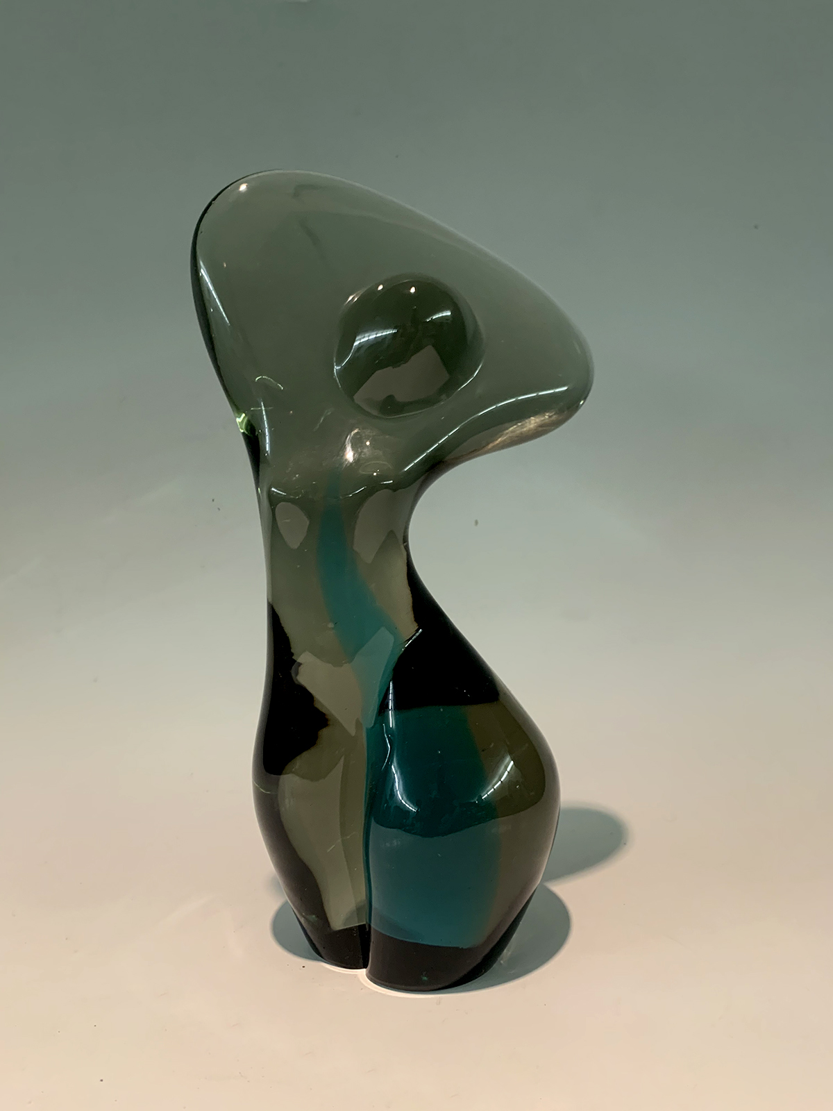 Appraisal: SIGNED FIGURAL MURANO GLASS NUDE SCULPTURE '' h signed on