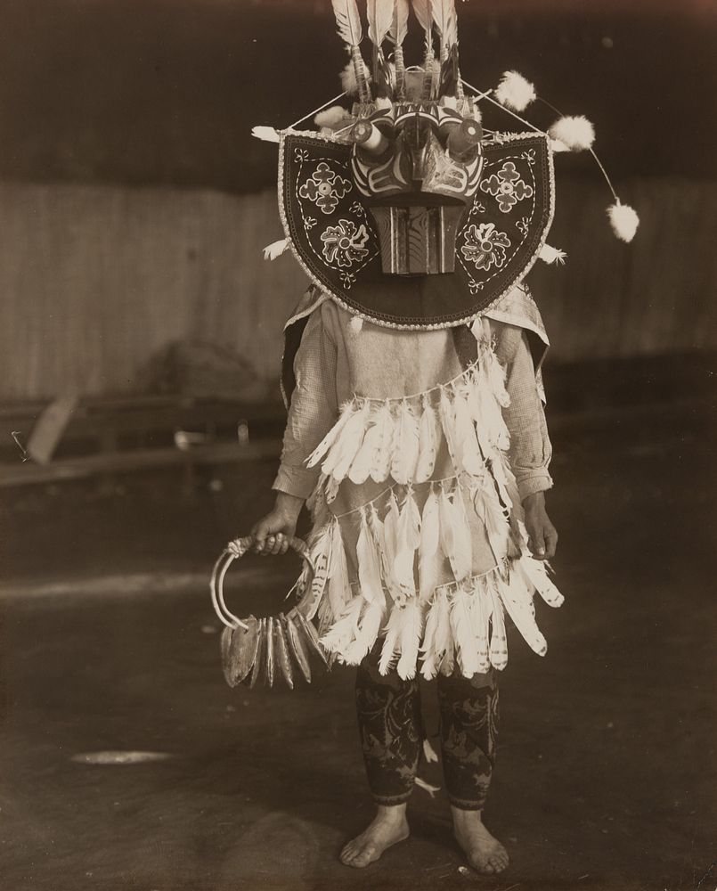 Appraisal: Edward Curtis Masked Dancer - Cowichan Crop Variant Edward S