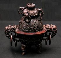 Appraisal: Carved Soapstone Incenser Oriental hand carved incense burner is comprised