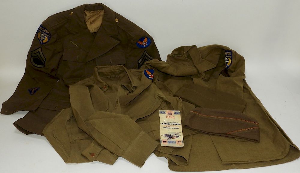 Appraisal: United States WWII Military Uniform Ephemera Group United States -