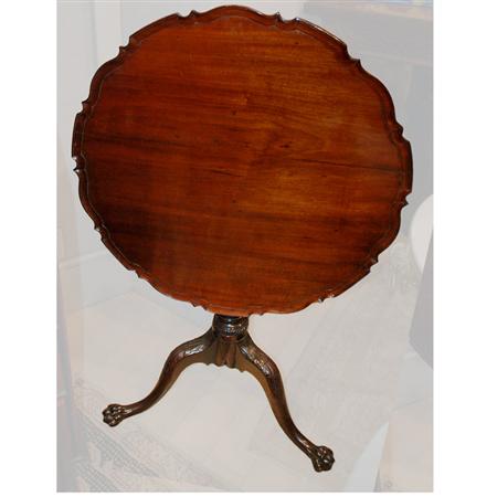 Appraisal: George III Mahogany Tilt-Top Table Estimate -