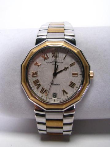 Appraisal: Gentleman's Baum amp Mercier Riviera watch two-tone stainless steel band