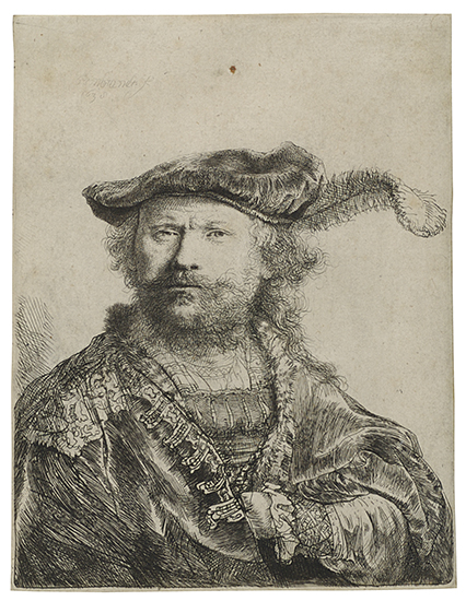 Appraisal: REMBRANDT VAN RIJN Self Portrait in a Velvet Cap and