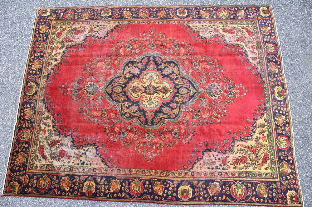 Appraisal: Tabriz Persian Hand Knotted Large Wool Rug - Featured in