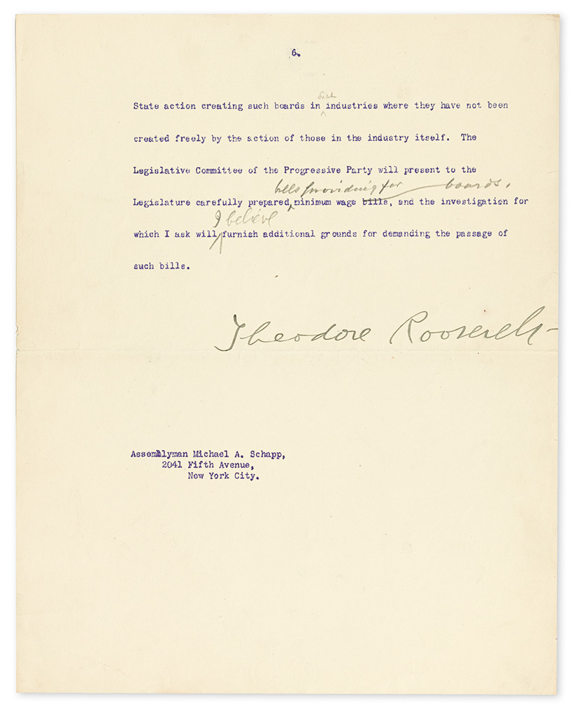 Appraisal: WORKERS MUST POSSESS THE RIGHT OF COLLECTIVE BARGAINING ROOSEVELT THEODORE