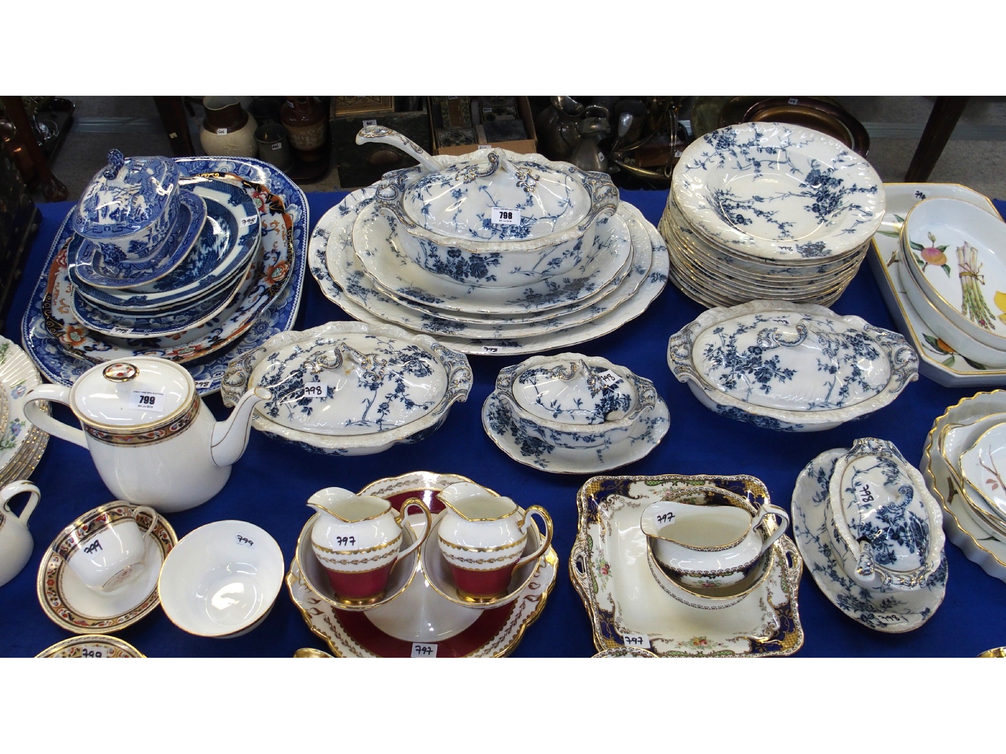 Appraisal: Booths Princess pattern dinner service and assorted blue and white