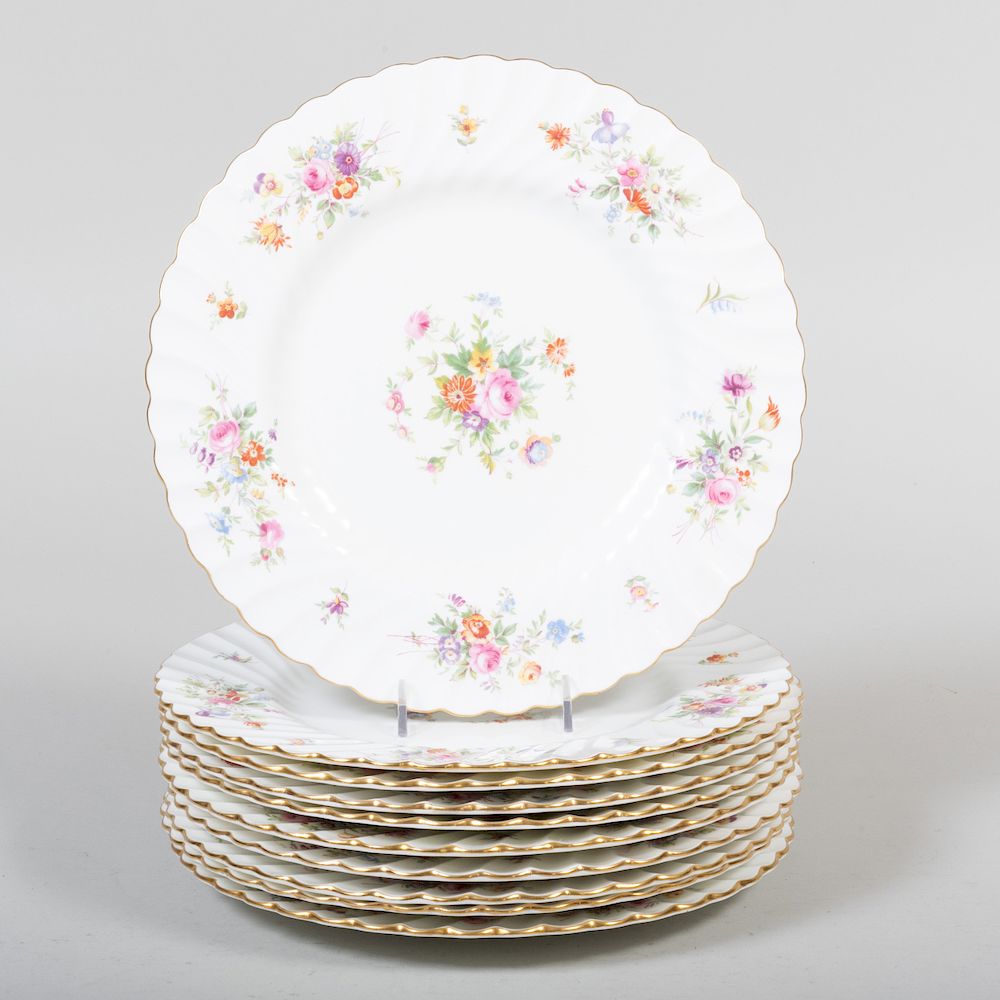 Appraisal: Set of Ten Mintons Porcelain Dinner Plates in the Marlow