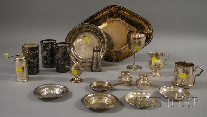 Appraisal: Approximately Eighteen Pieces of Silver Tableware including a goblet and