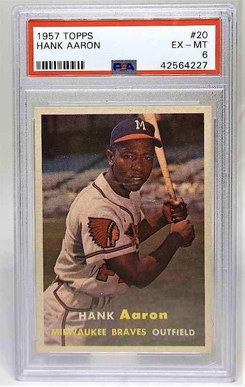 Appraisal: Topps Hank Aaron Baseball Card PSA United States Topps Hank