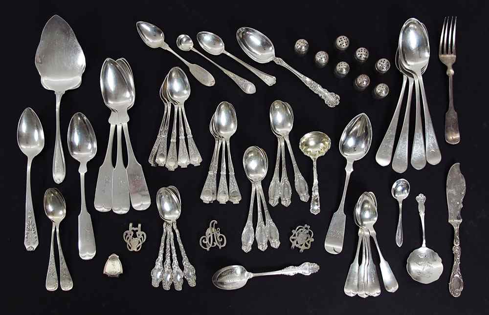 Appraisal: ESTATE COLLECTION OF STERLING FLATWARE Approx pieces to include teaspoons