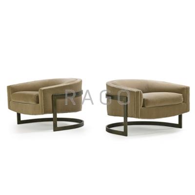 Appraisal: MILO BAUGHMAN - THAYER COGGIN Pair of lounge chairs High