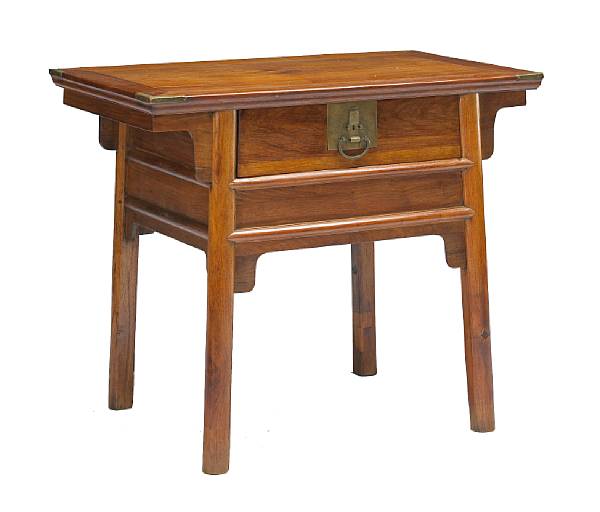 Appraisal: A huanghuali single drawer side table Chu Republic Period The