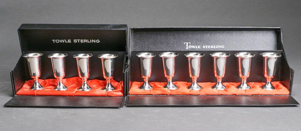 Appraisal: TEN TOWLE STERLING SILVER WEIGHTED CORDIAL GOBLETSTen Towle Sterling Silver