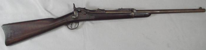 Appraisal: Springfield trapdoor breech-ldg carbine cal bbl Dated on breech-block lock