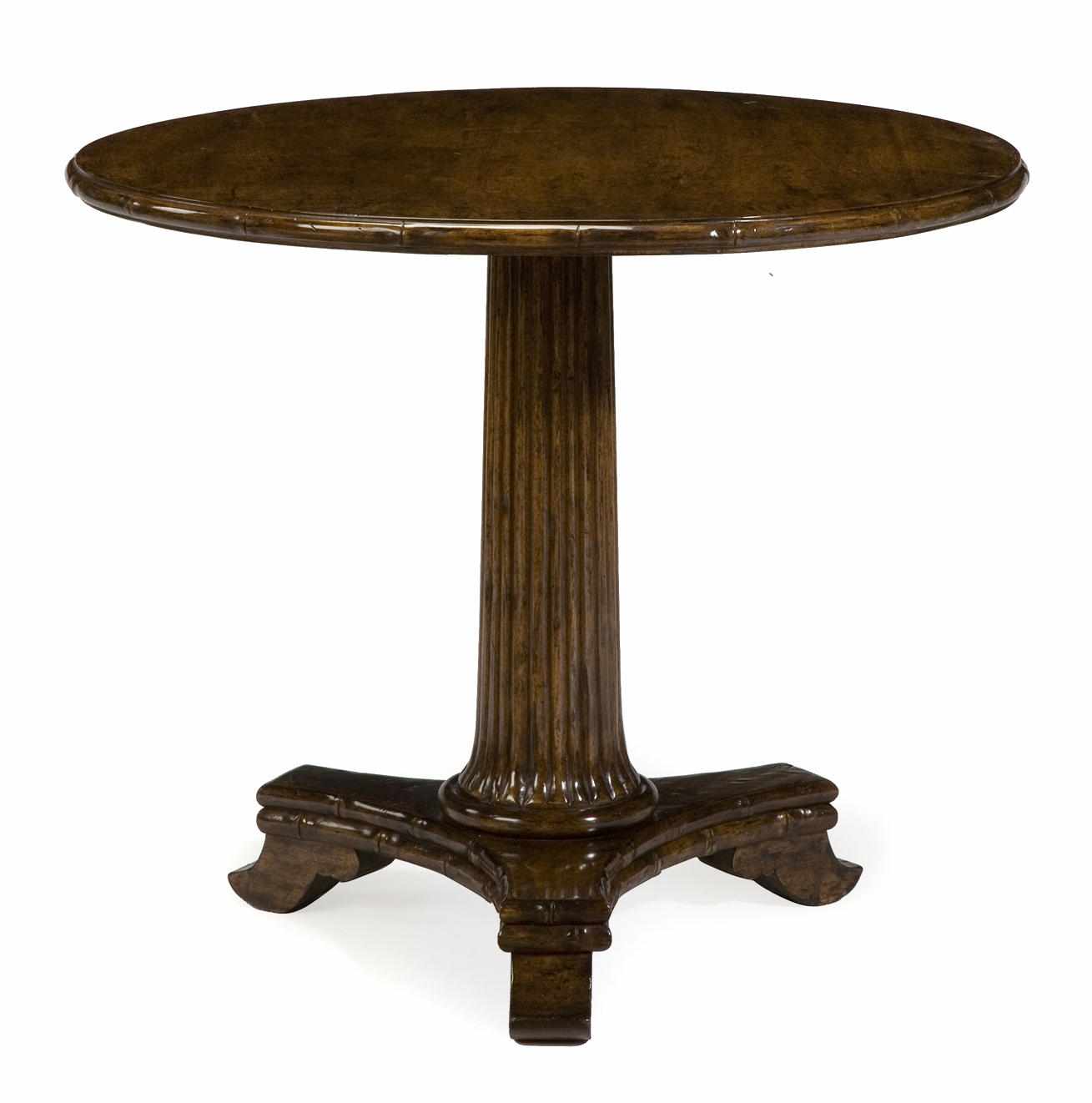 Appraisal: A Charles X style mixed wood circular table height in